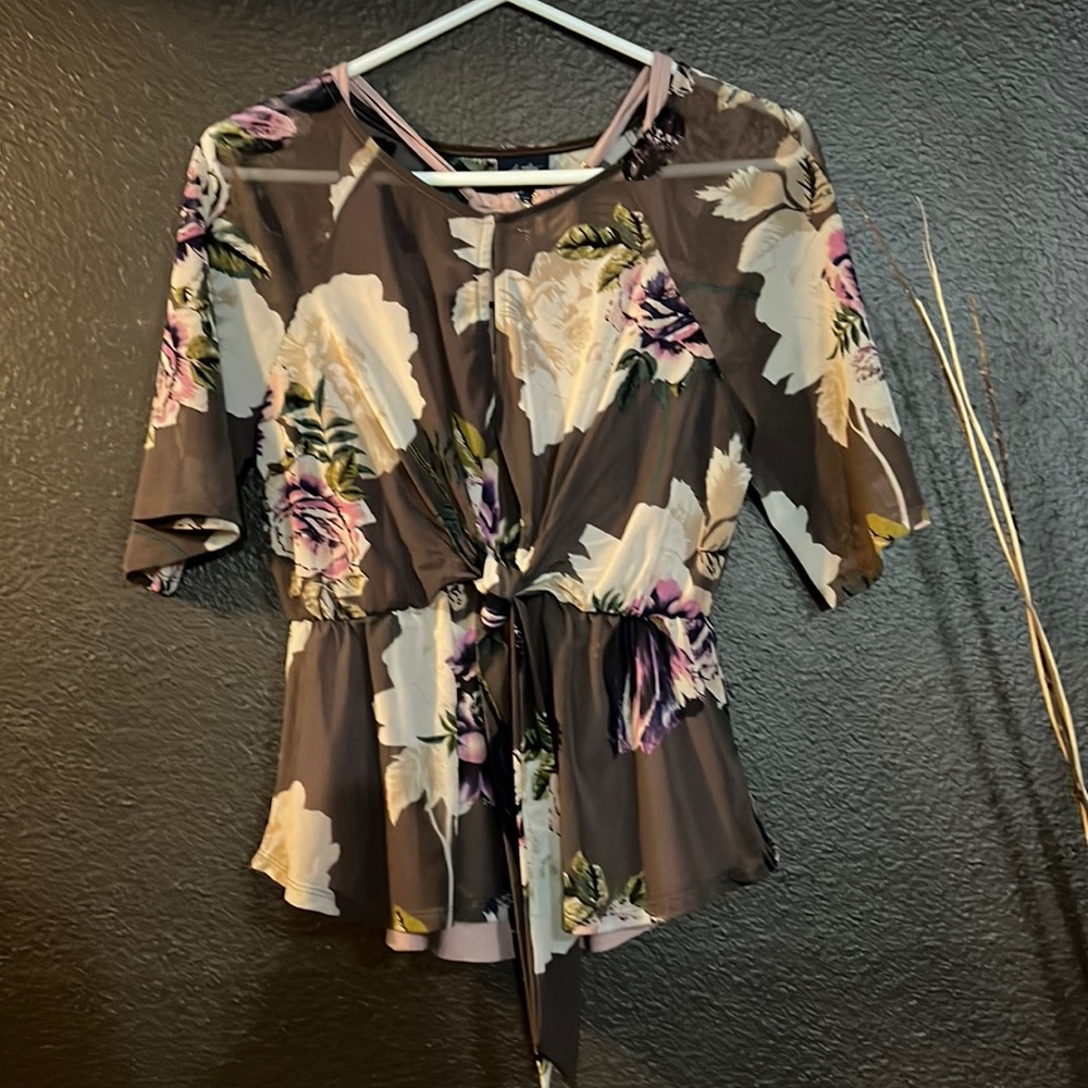 Sheer top with layering piece